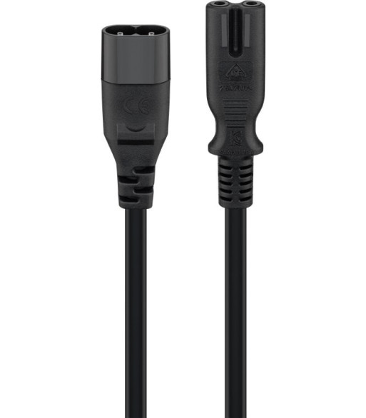 GOOBAY - Strømkabel - IEC60320 C7 til IEC60320 C8 GOOBAY - Strømkabel - IEC60320 C7 til IEC60320 C8