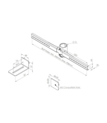 Cavus Universal soundbar beslag til StandView