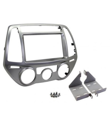 2-DIN Radioramme Til Hyundai I20 m/Manual Aircon Sølv 2012 -2014