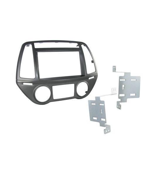 2-DIN Radioramme Til Hyundai I20 m/Auto Aircon Sølv 2012 - 2014 2-DIN Radioramme Til Hyundai I20 m/Auto Aircon Sølv 2012 - 2014