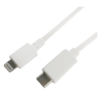 Sinox iMedia USB C til Lightning kabel. 1m. Hvid