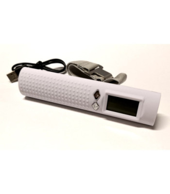 Bagagevægt med powerbank og lygte - HVID