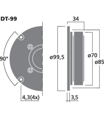 MONACOR 1´´ dome tweeter - DT-99