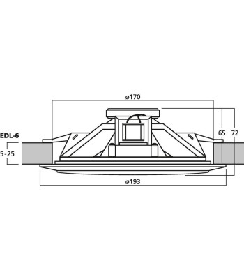 MONACOR 100V højttaler 8Wrms - EDL-6