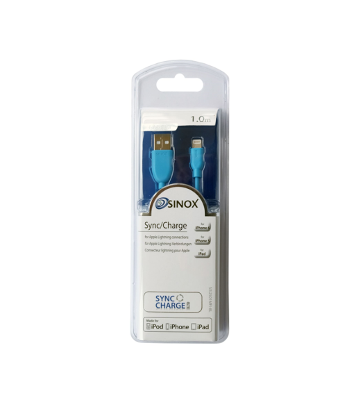 Sinox iMedia Lightning kabel 1m - sort Sinox iMedia Lightning kabel 1m - sort