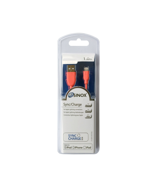 Sinox iMedia Lightning kabel 1m - grøn Sinox iMedia Lightning kabel 1m - grøn
