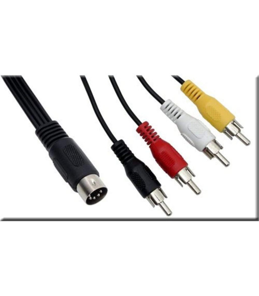 5 DIN 180° ben til 4 RCA stik
