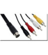 5 DIN 180° ben til 4 RCA stik