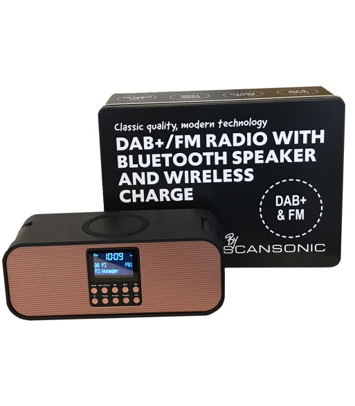 SCANSONIC PA8001 DAB+ RADIO MED TRÅDLØS OPLADER SCANSONIC PA8001 DAB+ RADIO MED TRÅDLØS OPLADER