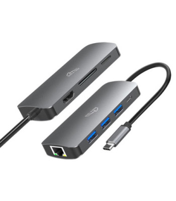 Media-Tech MT5044 8-i-1 USB-C Hub med HDMI og LAN