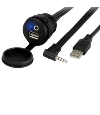 AUX Og USB Port Til Indbygning For Eftermonteret Radioer