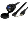 AUX Og USB Port Til Indbygning For Eftermonteret Radioer