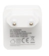 Sinox iMedia 230V dobbelt USB oplader. USB A 2,4A + USB C 3,0A. Hvid