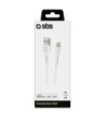 SBS Lightning kabel. 2m. Hvid
