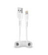 SBS Lightning spiralkabel. 17-50cm. Hvid