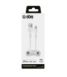 SBS Lightning spiralkabel. 17-50cm. Hvid