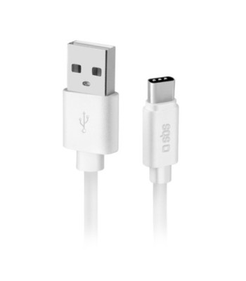SBS Polo Collection data- og opladningskabel USB 2.0 - USB C. 1m. Hvid