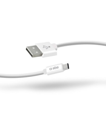 SBS Polo Collection data- og opladningskabel USB 2.0 - USB C. 1m. Hvid