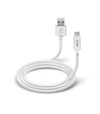 SBS Polo Collection data- og opladningskabel USB 2.0 - USB C. 1m. Hvid