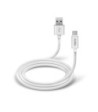 SBS Polo Collection data- og opladningskabel USB 2.0 - USB C. 1m. Hvid