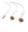Sinox iMedia mini jack til phono kabel. 1m. Hvid