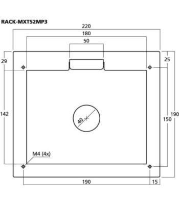 MONACOR Monteringskasse MXT52MP3 - RACK-MXT52MP3