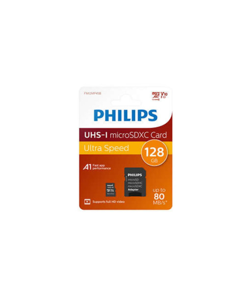Philips Micro SDXC kort. 128GB klasse 10 UHS-I U1