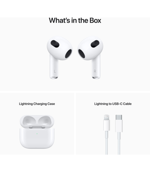 AIRPODS 2022 MED LIGHTNING-LADEETUI (3.GEN) - MPNY3ZM/A AIRPODS 2022 MED LIGHTNING-LADEETUI (3.GEN) - MPNY3ZM/A