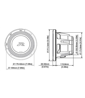 ALPINE R2-W8D2 TYPE-R SUBWOOFER 8