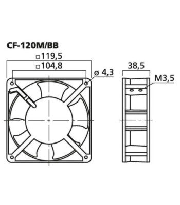 Aksialventilator - CF-120M/BB ORG.MAKERS BRAND