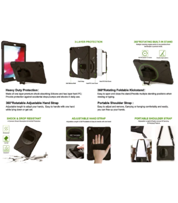 DK PROTECTIVE COVER FOR IPAD 10.2_ (INKL. HANDLE & STRAP) - (2020/2021)