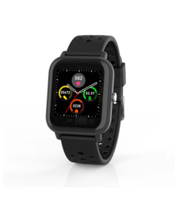 Smartwatch LCD IP68  Maksimal driftstid: 7200 min  Android_ / IOS  Sort