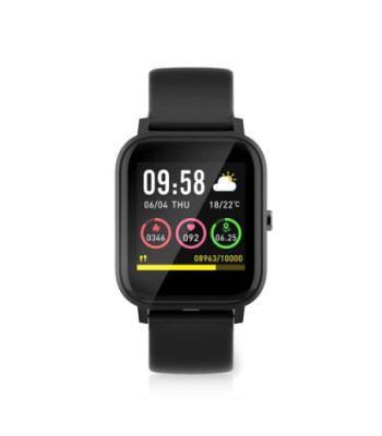 Smartwatch LCD IP68  Maksimal driftstid: 7200 min  Android_ / IOS  Sort