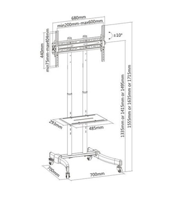 Logilink BP0026 gulvstander med hjul