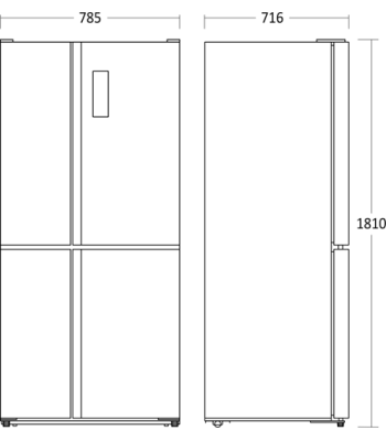 SCANDOMESTIC SKF 481 X - AMERIKANERSKAB