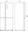 SCANDOMESTIC SKF 481 X - AMERIKANERSKAB