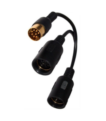 Cavus adapter kabel 8-pin DIN. 0,15m. Sort
