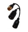 Cavus adapter kabel 8-pin DIN. 0,15m. Sort
