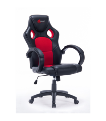 Sinox gamingstol i sort og rød