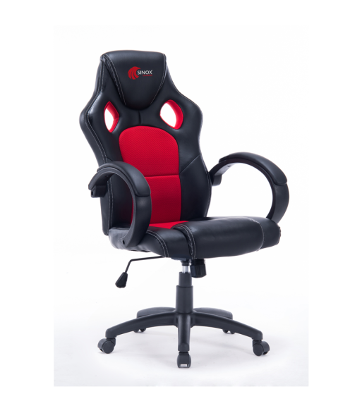 Sinox gamingstol i sort og rød