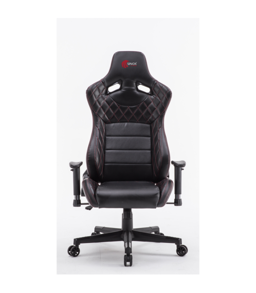 Sinox gamingstol i sort med røde syninger Sinox gamingstol i sort med røde syninger