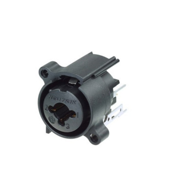 3-pole XLR panel jack combined with 6.35 mm jack socket