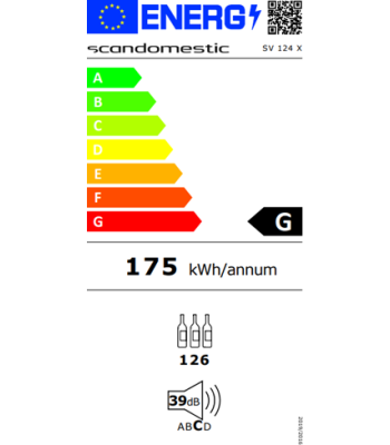 SCANDOMESTIC SV 124 X - FRITSTÅENDE VINKØLESKAB