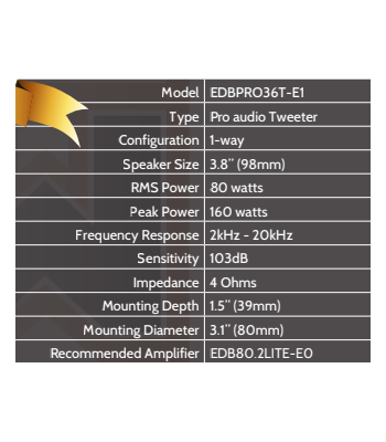 Edge EDBPRO36T-E1 TWEETER