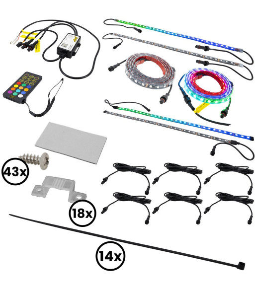 DYNAMISK RGB STRIP LYGTER TIL HJUL SPXDUBKIT