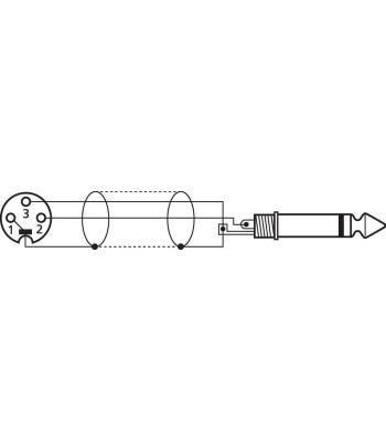 XLR-jack kabel 15cm - MCA-15/1 Monacor