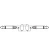 Jackkabel 1m sort - MCC-100/SW Monacor