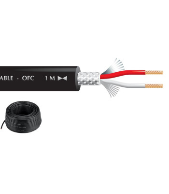 Signalkabel 50m sort - MLC-52/SW Monacor