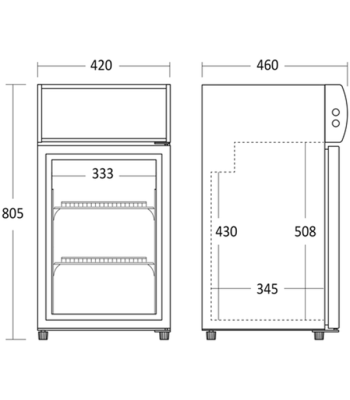 SCANDOMESTIC SC 51 BE - DISPLAYKØLER