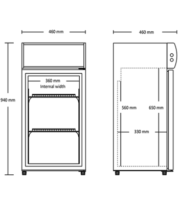 SCANDOMESTIC SC 81 BE - DISPLAYKØLER